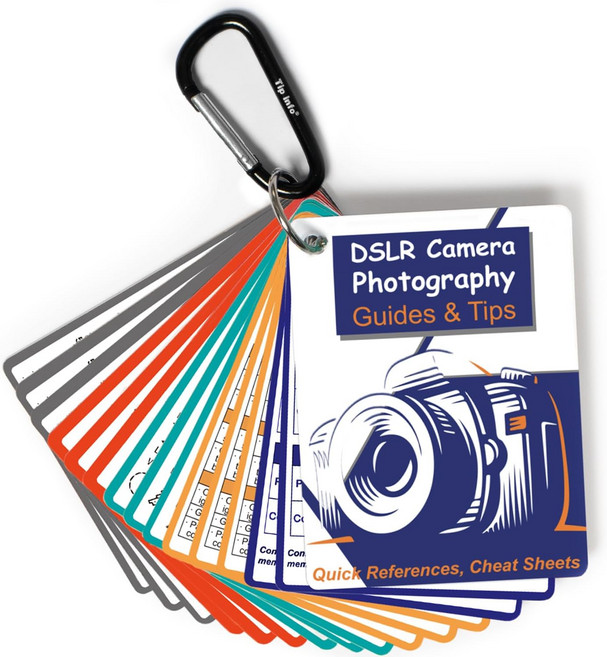 DSLR 치트 시트 사진 액세서리 카메라 캐논 니콘 소니 선물 사진작가용 퀵 레퍼런스 카드 가이드 팁 노출 모드 구성 등 43인치, Dslr Reference