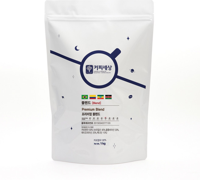 커피세상 블렌드원두 프리미엄블렌드 산미있는맛, 1kg, 1개, 홀빈(분쇄안함), 1.홀빈 (분쇄안함)