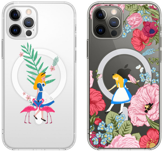 아이폰16 시리즈 앨리스 캐릭터 투명 맥세이프 케이스