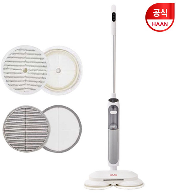 한경희생활과학 초고속예열 프리미엄 살균 스팀 물걸레청소기 EHMS-D3000WT + 패드 4p, 단일색