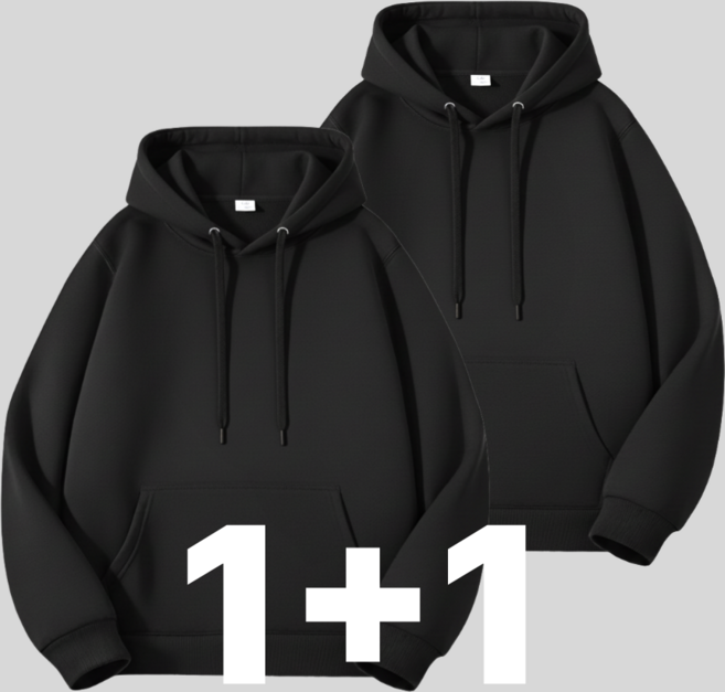 AnnLine 남녀공용 무지 오버핏 후드티