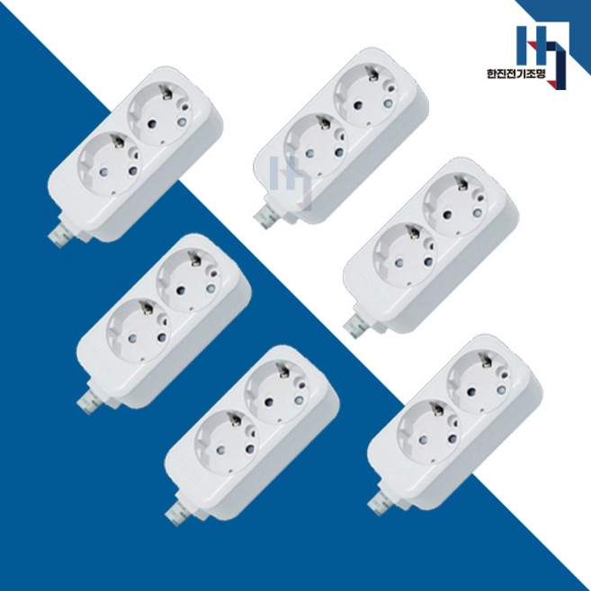 현대일렉트릭 접지형 절전 멀티탭 콘센트 2구 (1.5M 3M 5M 10M), 1개, 화이트, 10m