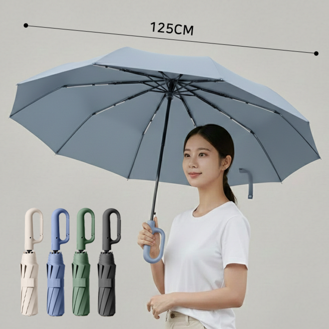 데일로엔 접이식 휴대용 고급 3단 자동 우산