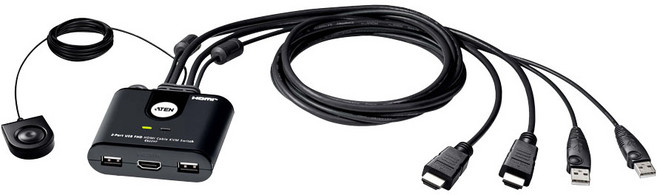ATEN 2埠USB FHD HDMI KVM多電腦切換器, 1個, CS22HF