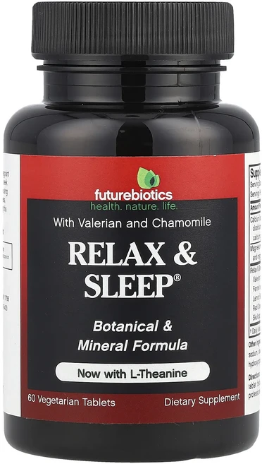 Futurebiotics Relax & Sleep® l-테아닌 함유 베지 정제 60정, 1개 - 쿠팡