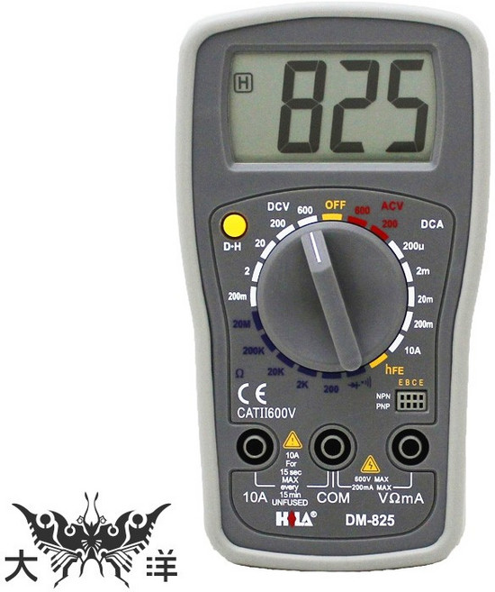 海碁 HILA 數字三用電錶 DM-825, 1個
