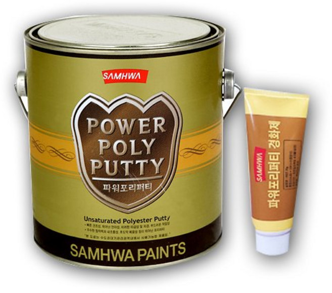 삼화페인트 철재/목재용 퍼티 파워포리퍼티 2L, 1개