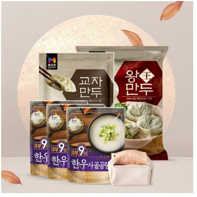 목우촌 만둣국 패키지 한우 사골곰탕 450g 3개왕만두 910g 1개교자만두 1kg 1개 453595, 목우촌 만둣국 패키지 한우 사골곰탕 450g 3개+왕만