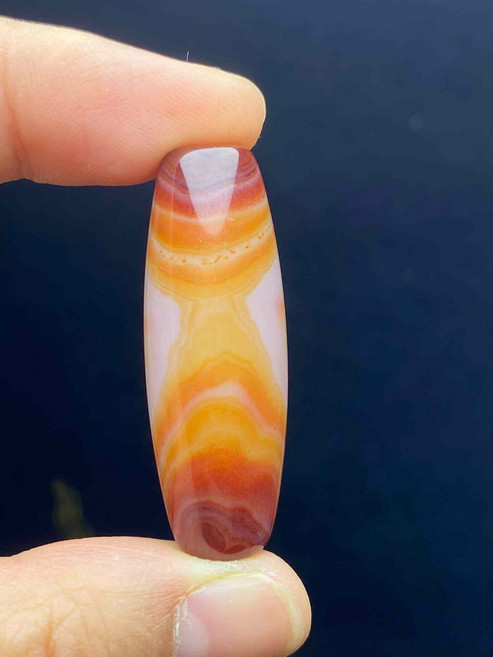 天珠 配珠 鎖骨珠 掛件 虎牙天珠, 如圖所示, 1個