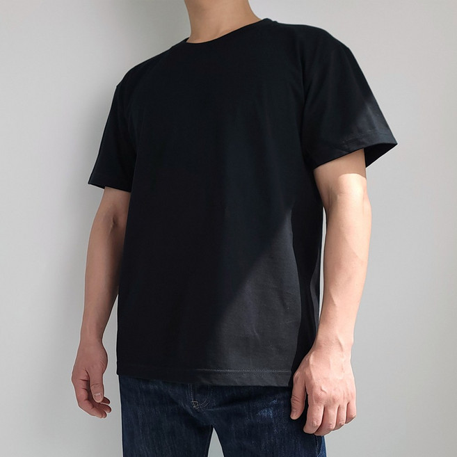 벨르모드 1+1 국산 30수 무지 라운드 오버핏 빅사이즈 반팔 면 티 L-7XL 흰티 흰색 남녀공용