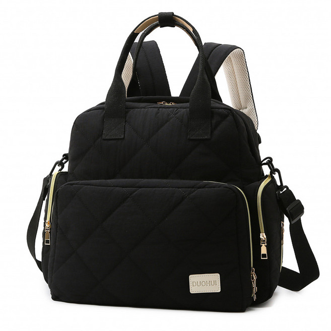 메이썬 기저귀가방 백팩 파우치 유모차 가방 보온 보냉 대용량 에코백, 블랙