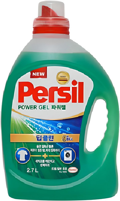 퍼실 딥클린 파워젤 플러스 9중효소 겸용 액상세제 본품, 2.7L, 1개