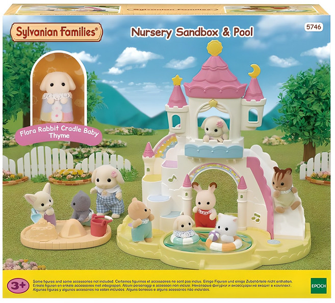 실바니안패밀리 써니캐슬 모래놀이터 수영장 피규어 세트 5746, 1세트