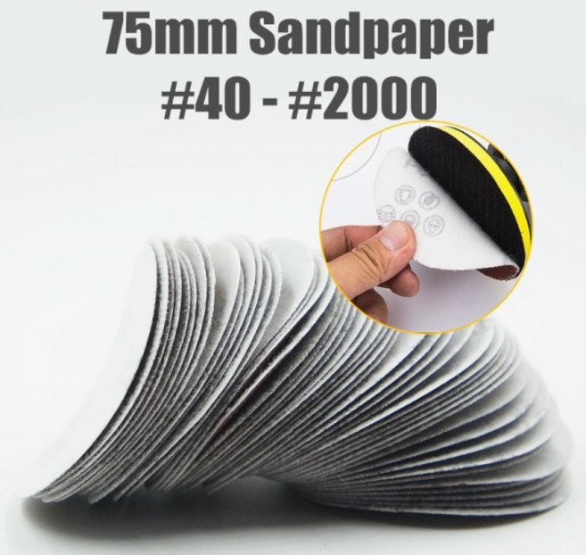 40-2000 그릿 3 인치 75mm 샌더 디스크 샌딩 샌드페이퍼 연마 도구, 10 180
