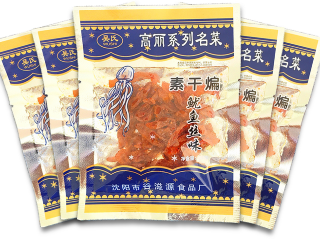 판다식품 여우위쓰 오징어맛 라티아오 짭짤달콤 콩단백 스낵 술안주 중국 옛날간식, 5개, 20g