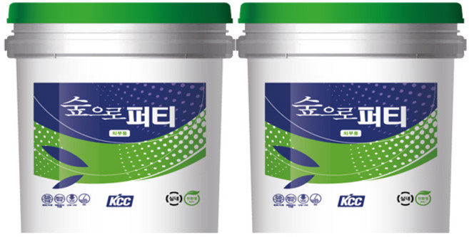 kcc 친환경 수성퍼티 숲으로퍼티 외부용 5kg 백색, 2개
