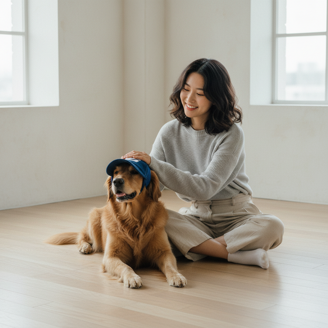 대형견모자 강아지 야구모자 썬캡 리트리버 캡모자 모자, 1개