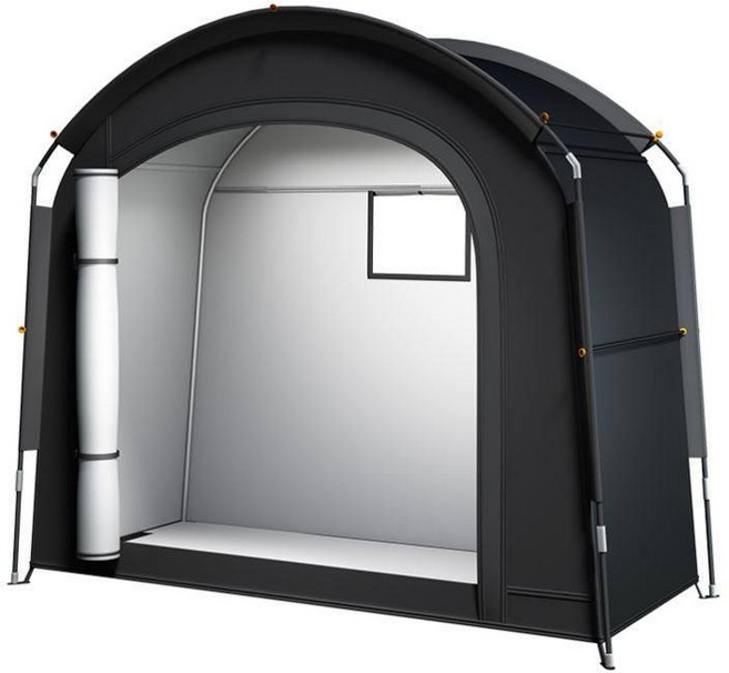 자전거 보관 짐 텐트 캠핑 창고 원터치 쉘터 간이 야외, 기본 사용 인원, 뉴 블랙 소형