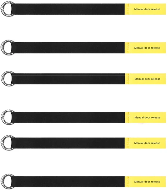 테슬라 모델 Y용 비상 핸들 탈출 스트랩 2개 확장형 수동 도어 릴리스 안전 풀 로프