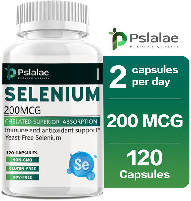 Pslalae 硒 200MCG 螯合吸收 免疫與抗氧化支持 酵母硒膠囊, 240組