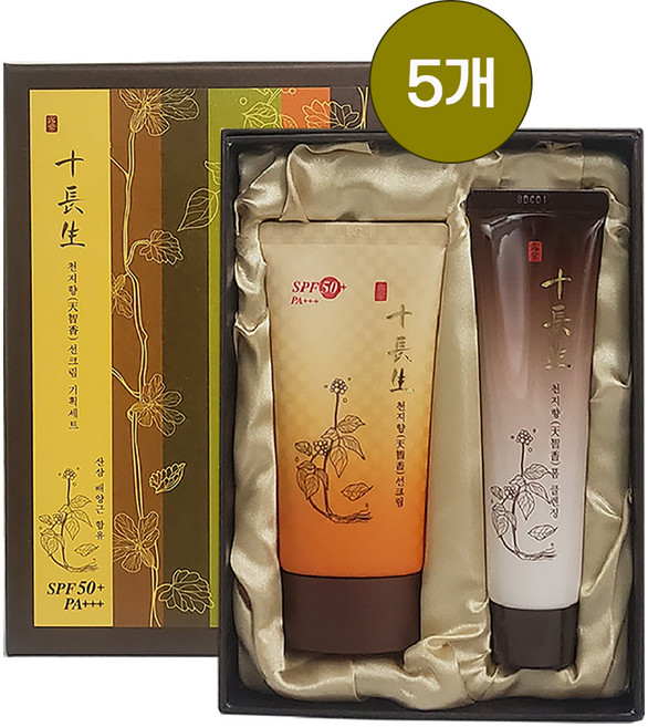 로제 십장생 천지향 선크림 기획세트 /SPF50+ PA+++, 5개, 80ml
