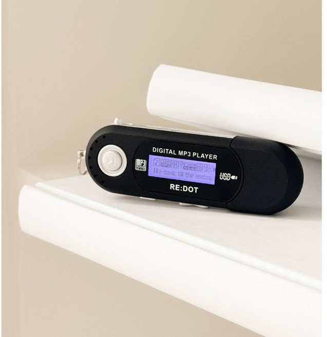 리닷 REDOT 플립 휴대용 MP3 플레이어 레트로 Y2K 학생 어학, 블랙, N127
