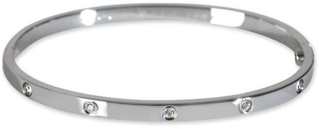 까르띠에 중고 18K 화이트 골드 다이아몬드 브레이슬릿