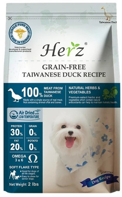 Herz 赫緻 羊肉低溫風乾犬糧, 1個, 單一純肉糧-鴨胸肉908g+送凍乾杯*1, 908g, 鴨胸肉