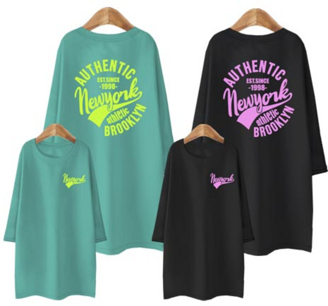 블론디 여성용 애쓸래틱 특양면 7부 티셔츠