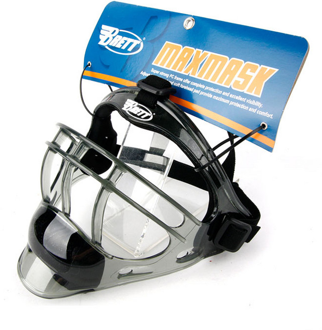 브렛 야구 아동용 수비마스크 앞면보호대 야구보호대, 블랙, 1개