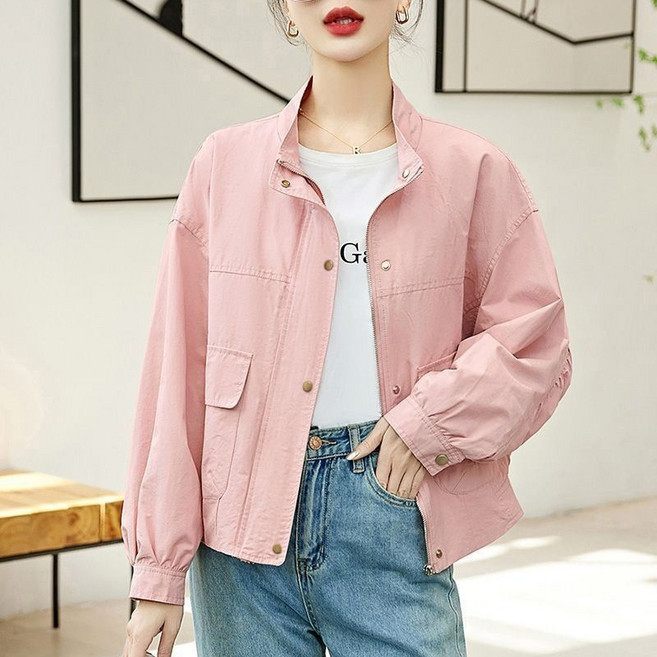 Makone 여성 스카잔 잠바 캐주얼 심플 자켓 데일리 바람막이 점퍼