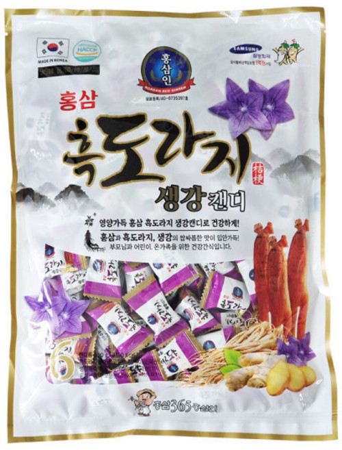 홍삼인 홍삼흑도라지생강캔디, 1개, 800g