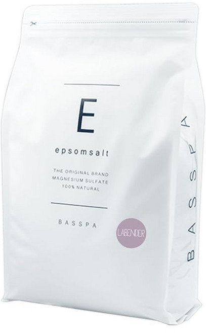 BASSPA 엡섬 솔트 가능한 10가지 향기 황산마그네슘 입욕제 계량스푼 포함 (3kg 라벤더), 1개, 1g