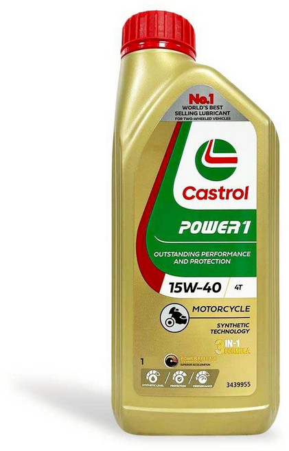 油工廠 CASTROL POWER 1 4T 15W40 1L 噴射 機油 卓越性能與保護 公司貨, 1個, POWER 1 15W40