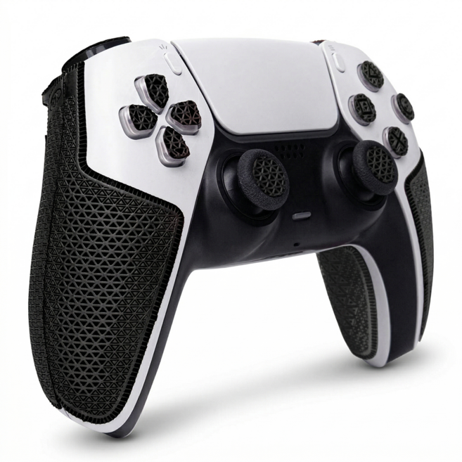 플레이스테이션 PS5 듀얼센스 그립테이프 커버 논슬립 땀흡수, 1세트, BLACK, ULTRA