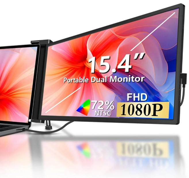 Arealer 15.4인치 IPS패널 노트북 확장 모니터 보조 듀얼모니터 FHD1920x1080 윈도우 맥북 호환 업무효율 상승