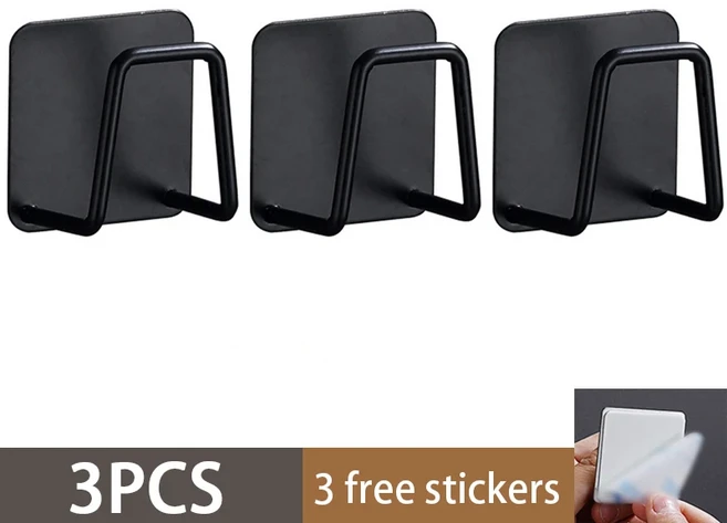 쿠쿠스토어 주방 싱크 스폰지 홀더 스테인레스 스틸 액세서리 아래 주최자 SNJ003, 06 3PCS-black