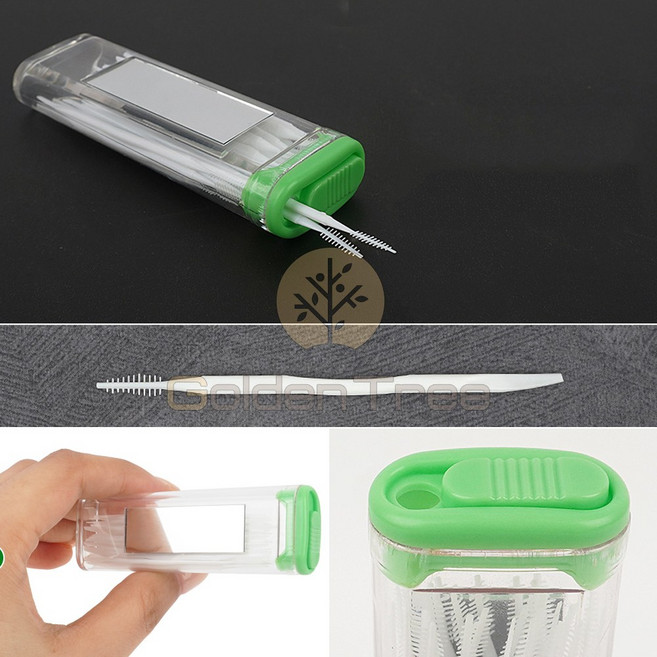 골든트리 휴대용 거울케이스 치간칫솔 30P 솔이쑤시개, 1개, 30개입, 2.3mm