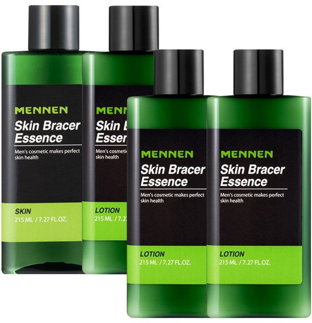 남성화장품 멘넨 스킨 브레이서 에센스 스킨+로션 4종 세트, 스킨1개+로션3개, 215ml X 4ea, 1세트