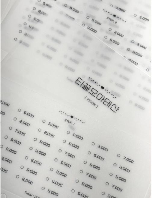 (뉴블리&엘리) 티끌모아태산 / 현금생활속지
