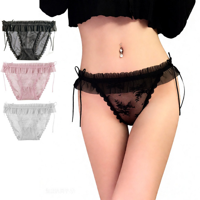 데일리 팬티 여성 레이스 팬티 3종 세트 심플 무봉제 커버핏 속옷 퀸앤레이스 인기템