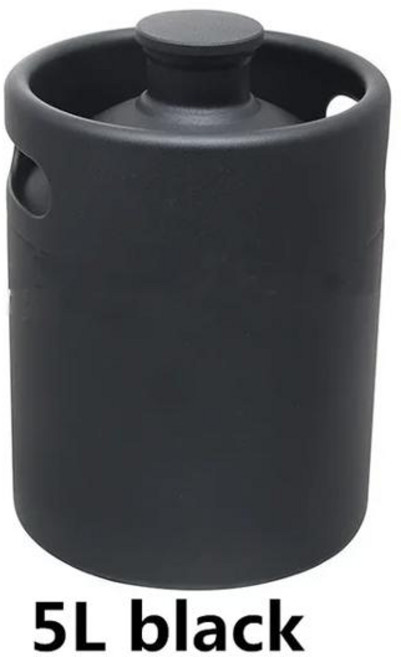 생통 304 스테인레스 스틸 미니 케그 재배기 휴대용 병 가정용 만들기 와인 바 액세서리 양조 도구 코넬리우스, [09] 5L black, 1개