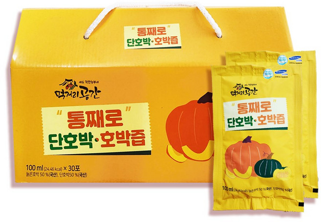 통째로 호박즙늙은호박 단호박 100ml 30개입 1개, 30개