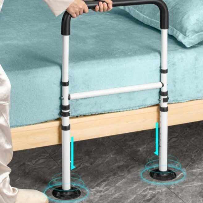 침대가드 돌침대 낙상방지 안전바 침대가이드 어른 무타공 침대 스탠드, [01] 6단조절 바닥지지 침대 가드