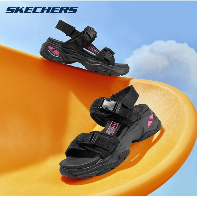 [S]스케쳐스 여성용 Skechers 딜라이트 키높이 쿠션 여름 비치샌들 스트랩샌들(사은품증정)