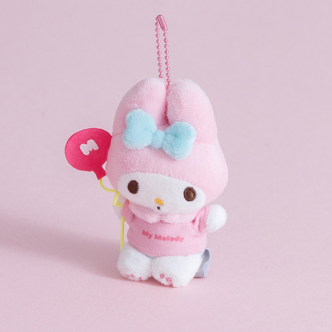 산리오 정품 파티 미니 인형 키링, 1개, 마이멜로디, 8cm