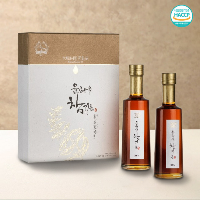 [예품] 참깨의본고장 예천 참기름 지함세트 1호, 2개, 300ml