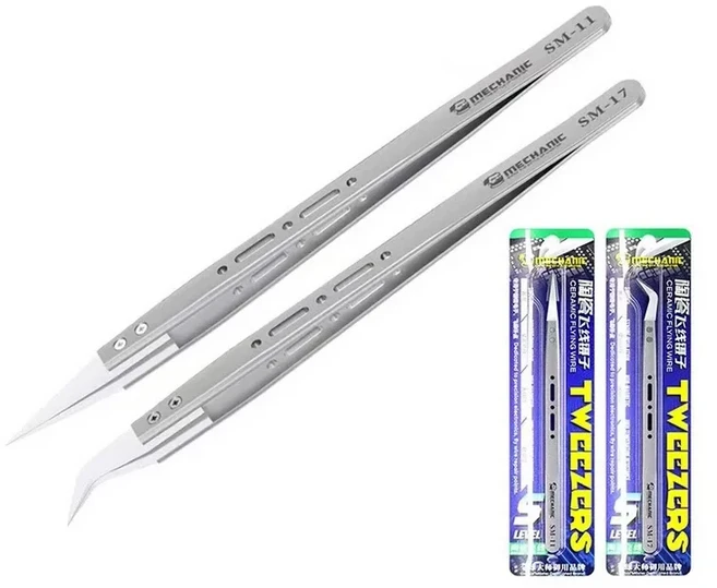 절연 플라잉 와이어 세라믹 트위저 수리용 고정밀 전자 부품 클램핑 유지 보수 도구, 01 SM11 and SM17, 1개