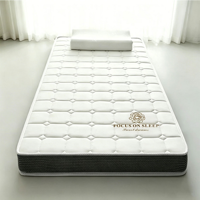 FOCUS ON SLEEP 乳膠記憶海綿床墊 學生宿舍榻榻米墊 單人雙人 厚10公分 90x190公分 支撐護脊 舒適好眠, 方格白-厚10cm【抗菌除蟎 拒絕塌陷】,90*190cm【有長度200下標備注】