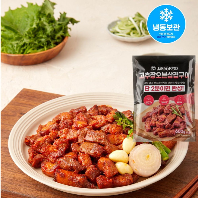 전자레인지 간편식 밀키트 오븐 구이 고추장 삼겹살 제이크앤푸드, 150g, 4개